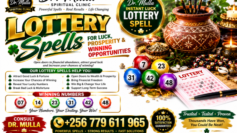 Work with a Trusted Lottery Spell Caster in the USA Who Provides Fast, Discreet & Powerful Results | WhatsApp +256 779 611 965