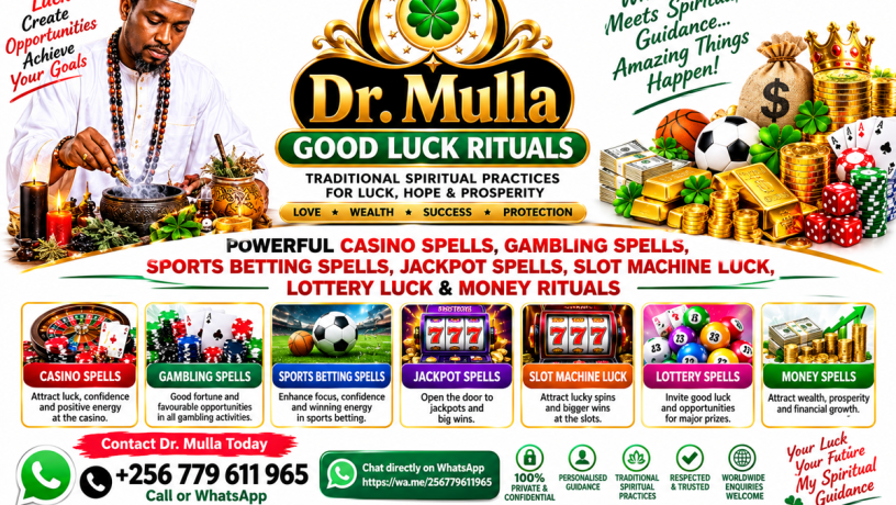 Powerful Casino Spells, Gambling & Sports Betting Spells, Jackpot, Slot Machine, Lottery Luck & Money Rituals | WhatsApp +256 779 611 965